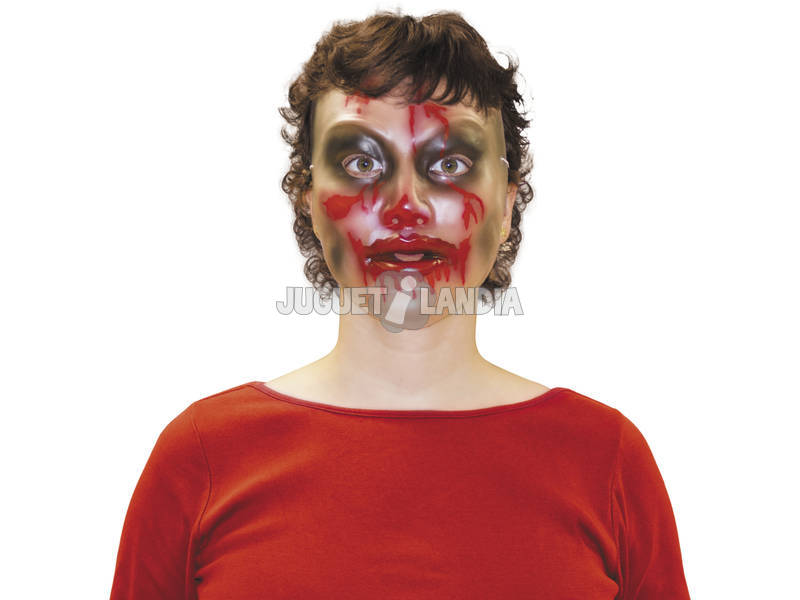 Máscara Transparente Mujer Zombie Rubies S3178