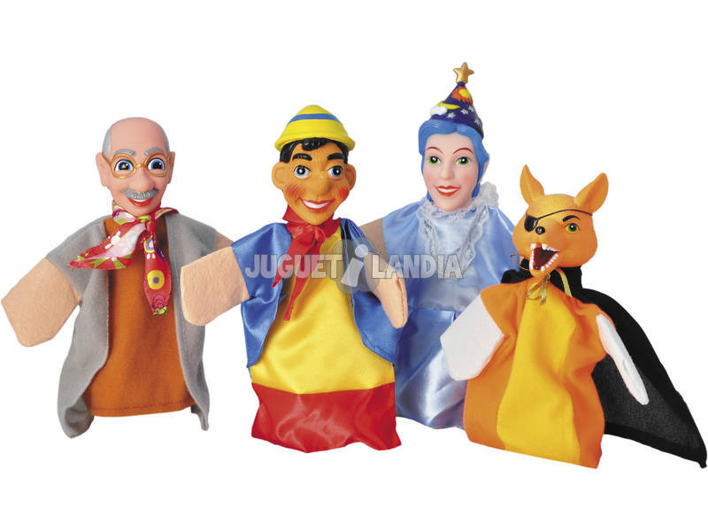 4 Marionetten mit kleinem Theater Kindermärchen