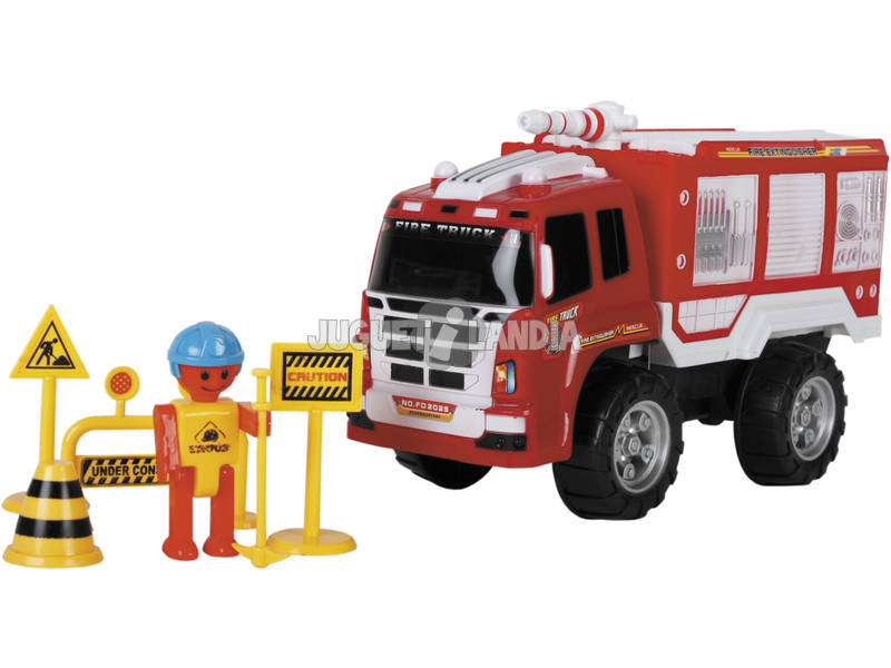 Camion Pompieri 37 cm. con Accessori