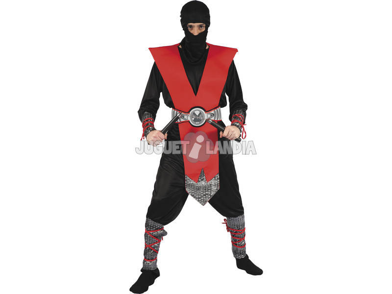 Disfraz Ninja Rojo Hombre Talla XL