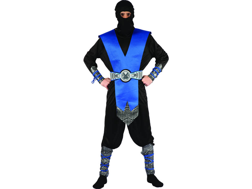 Kostüm Ninja Blau Mann Größe L