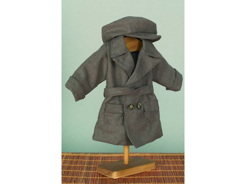 Mantel graues Tuch mit Kappe