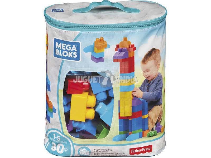 Mega Blocks Bolsa Azul 80 Piezas Mattel DCH63
