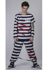 imagen Déguisement Prisonnier Homme Rayures Taille XL