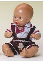 Mini Juanin Bébé Salopette Velours Rouge Bordeaux