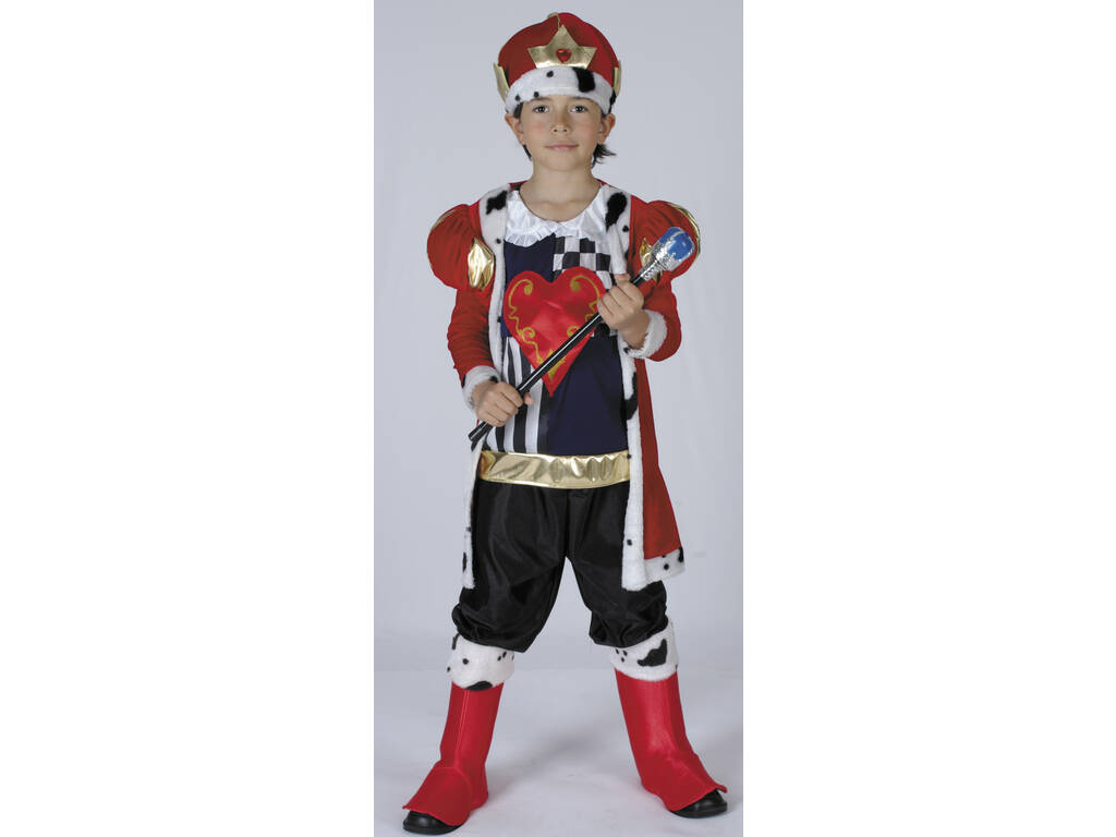 Herzkönig-Kostüm für Kinder, Größe L