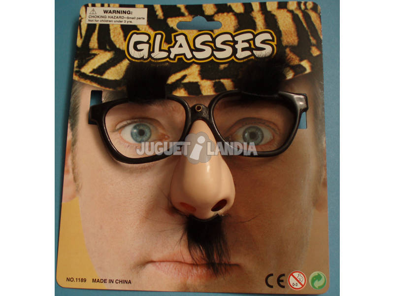 Gläser mit Nase und Augenbrauen