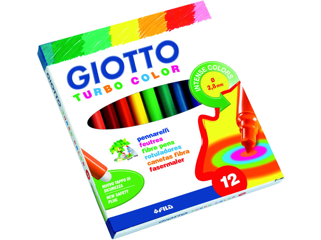 Rotuladores Giotto Turbo 12 Colores Fila F416000