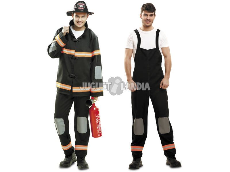 Costume Uomo S Pompiere Nero