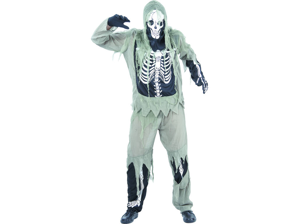 Disfraz Esqueleto Zombi Hombre Talla XL
