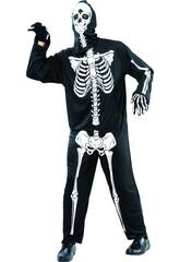 Disfraz Esqueleto Terrorífico de Hombre Talla XL