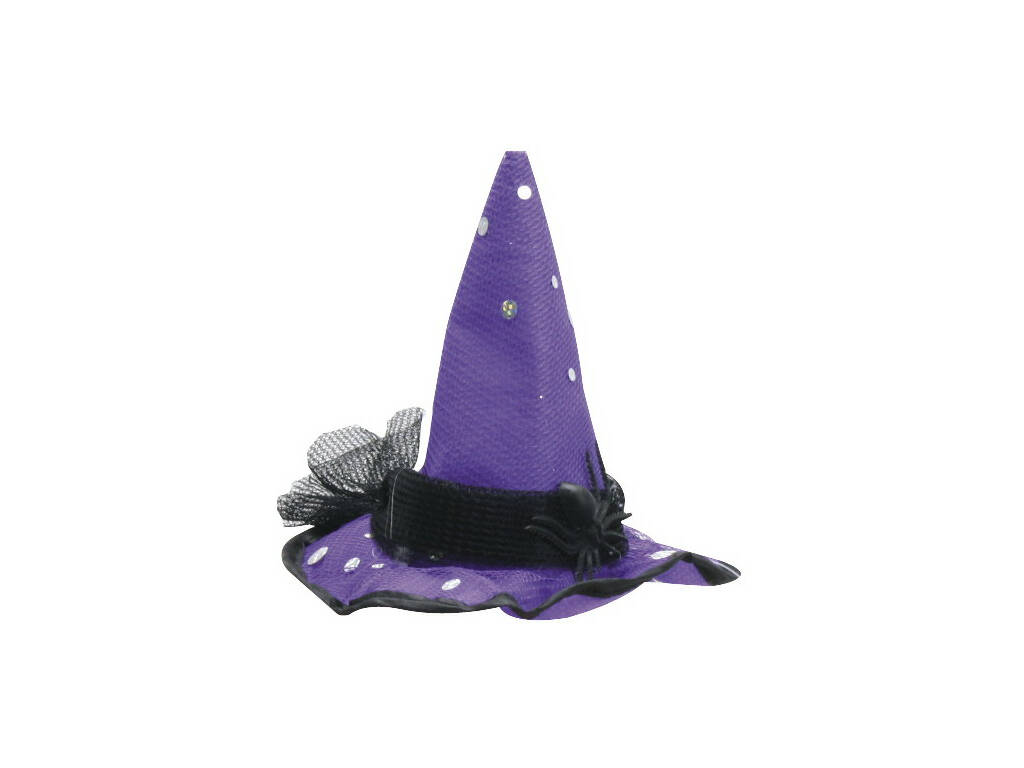 Chapeau de Sorcière Couleur Violette 14 x 14 x 14 cm 