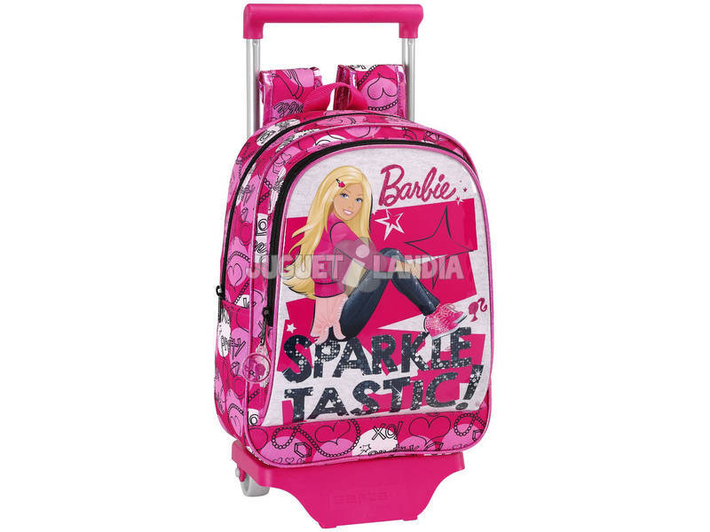 Comprar Mochila Escolar Con Ruedas Barbie Girl Rosa (33 X 42 X 14 Cm) ▷