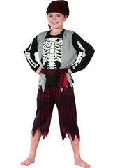 D�guisement Pirate Squelette Gar�on Taille M