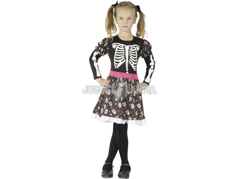Disfraz Esqueleta Niña Talla M