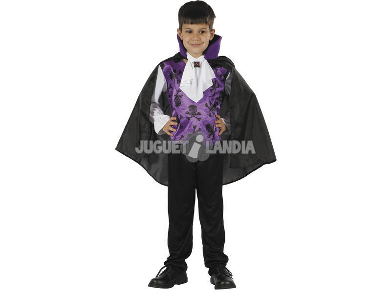 Kostüm Vampir lila Kindergröße XL