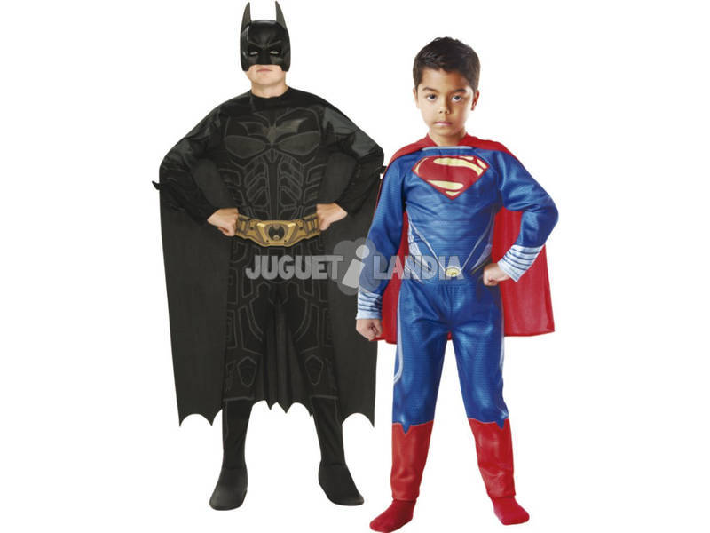 Granjero Comercio Con otras bandas Disfraz Niño Batman-Spiderman 2x1 T-S - Juguetilandia