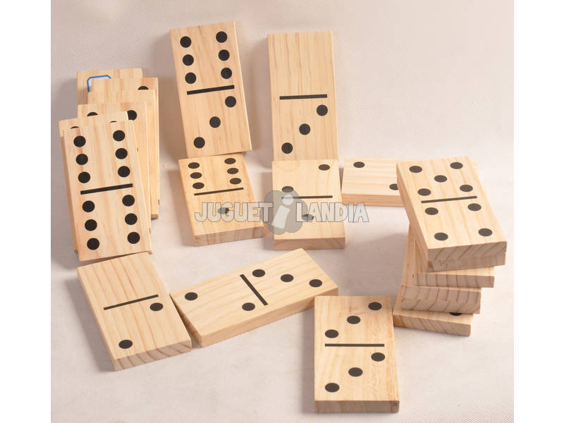 Domino madera con fichas grandes