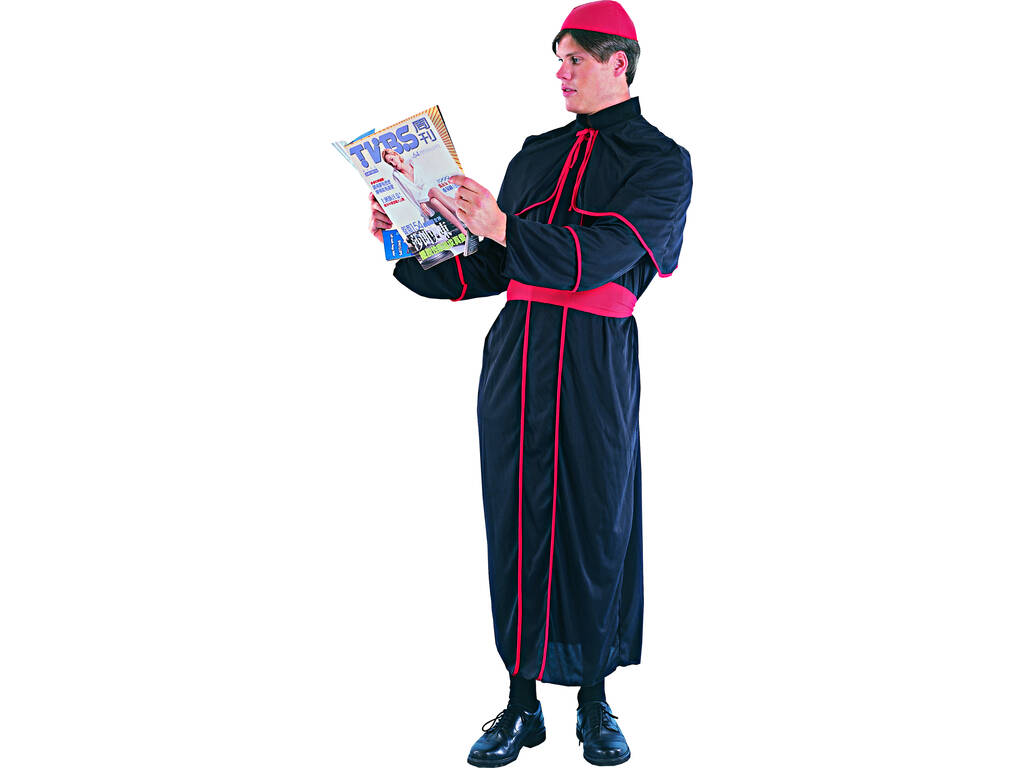 Kostüm Kardinal schwarz Mann Größe L