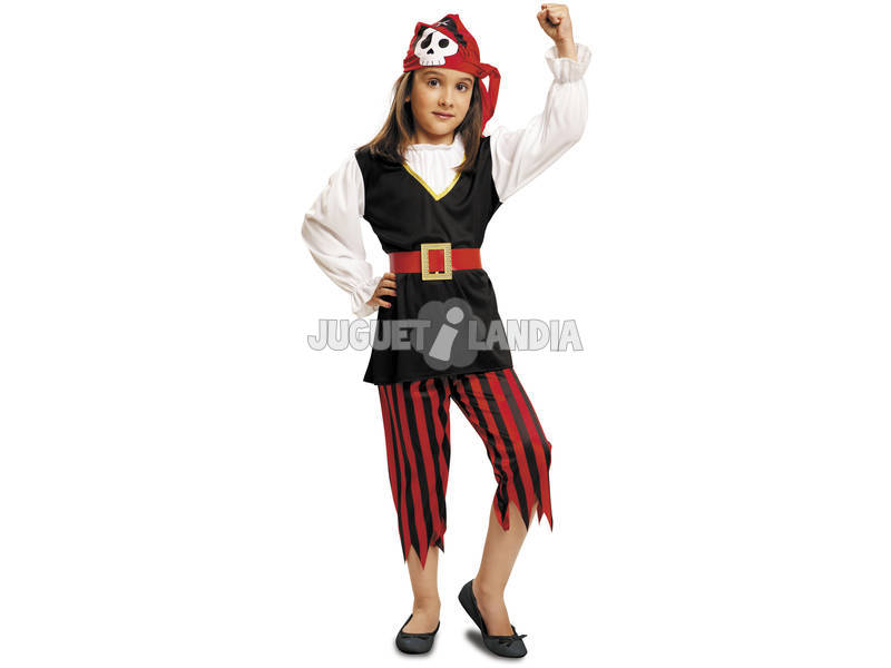 Disfraz Niña XL Pirata Calavera con Pañuelo
