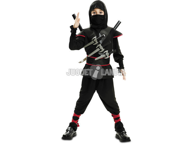 Kostüm Kind XL Ninja Killer Schwarz