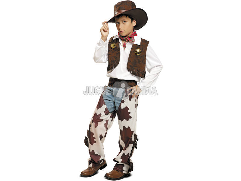 Costume Bimbo Cowboy Bianco e marrone taglia S