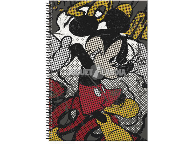 Cahier A4 80 feuilles a carreaux Mickey Escape