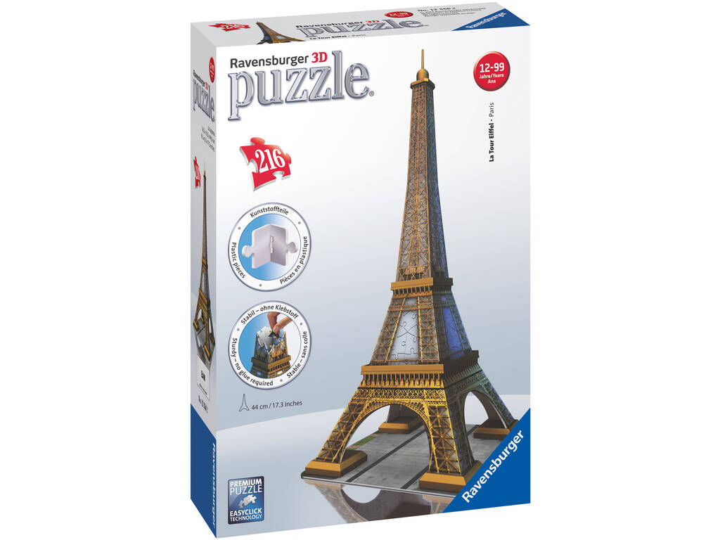 Puzzle 3D 216 pièces Tour Eiffel Ravensburger 12556