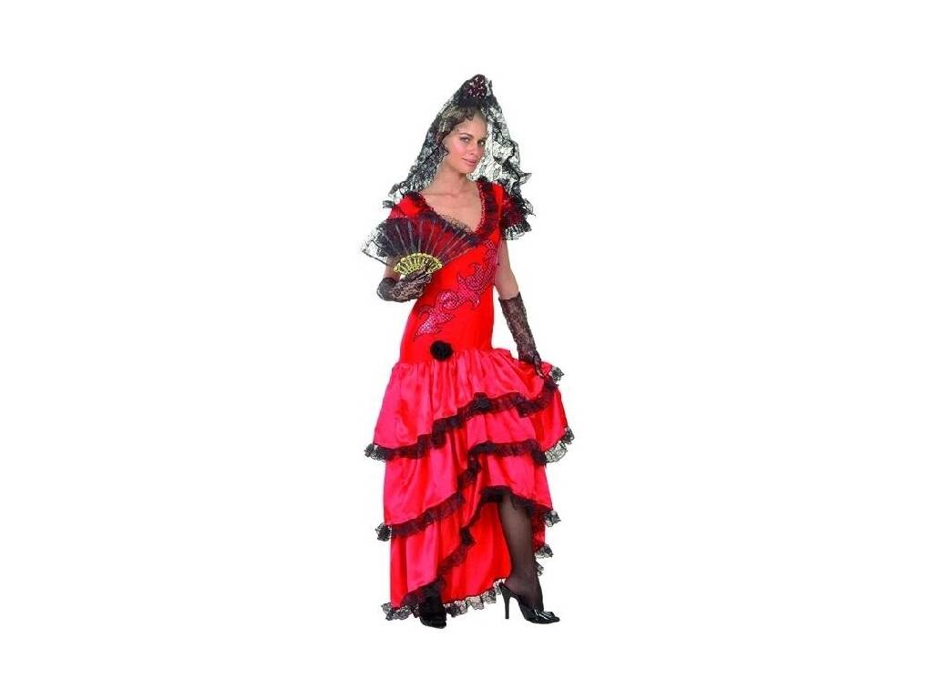 Disfraz Adulto Belleza Española Vestido Rojo Talla XL