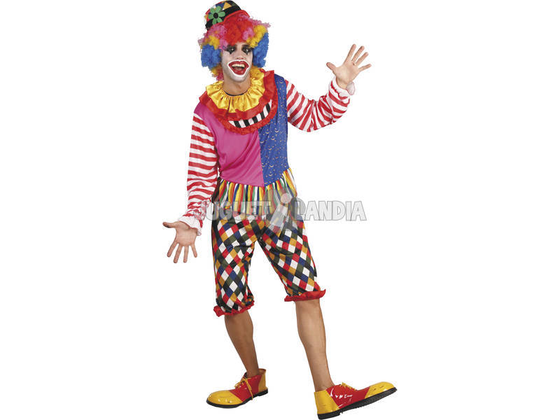 Déguisement Clown Pantalon Court Homme Taille L 