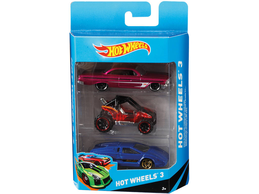 Hot Wheels Pack 3 Coches de Juguete Mattel K5904
