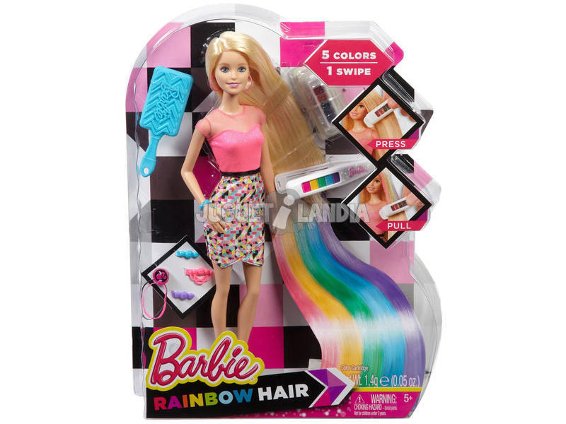 Barbie Mechas Arco Iris