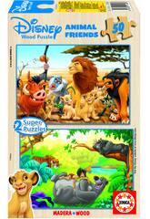 Puzzle 2x50 Animals Friends Educa 13144