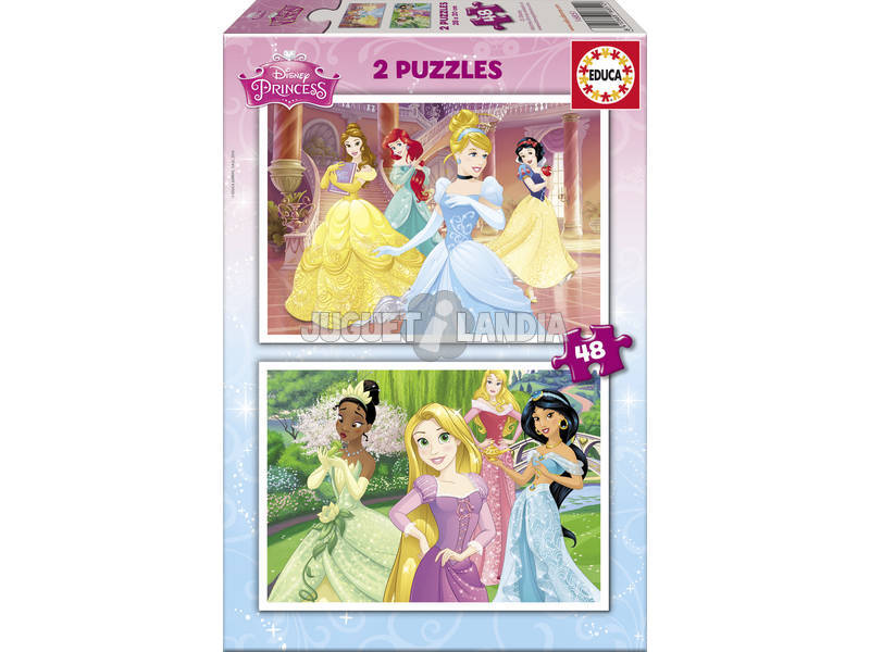 Puzzle 2x48 Principesse Disney