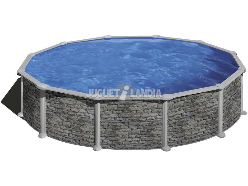 Pool Oval Steinimitation Córcega 460x132cm Gre KITPR458PO