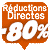 Réductions directes de 20% à 80% sur une sélection d'articles