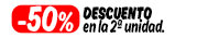 50% descuento 2� unidad