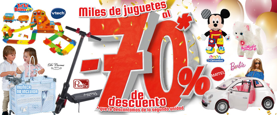 70% descuento 2ª unidad