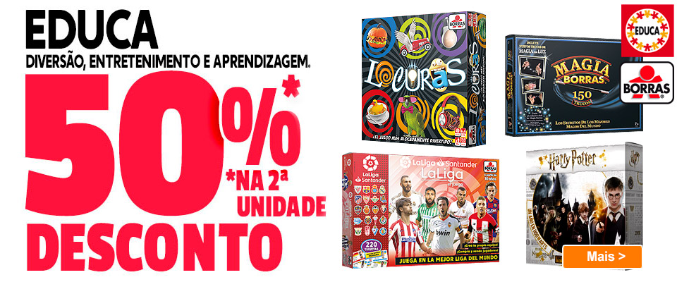 Oferta de 50% da 2ª unidade