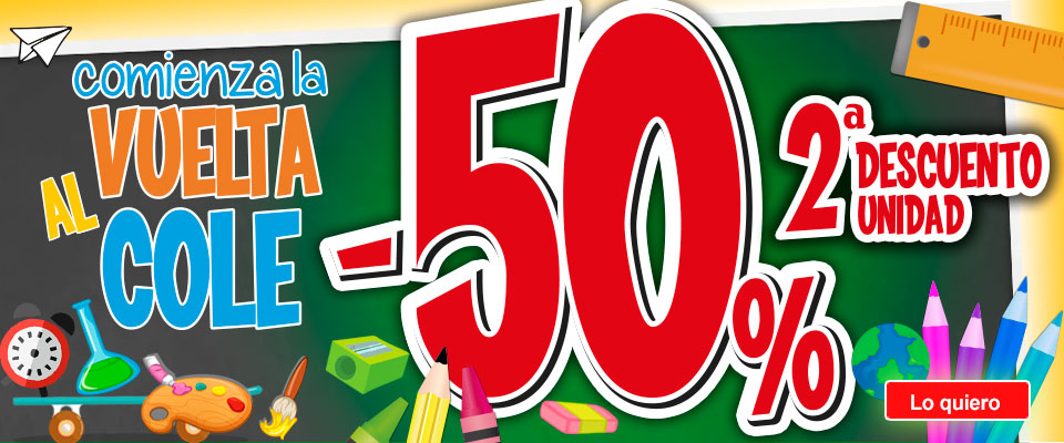 50% descuento 2ª unidad