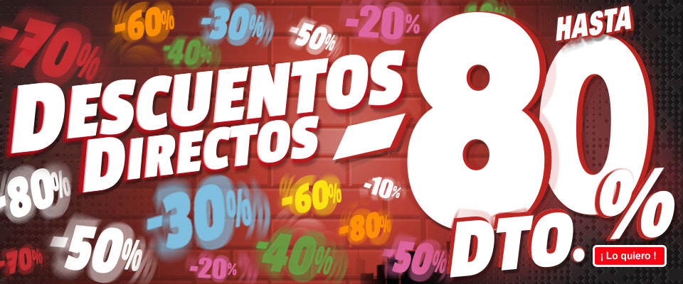 Descuentos directos del 30% al 80% en una selección de artículos
