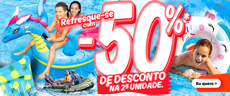 Oferta de 50% da 2ª unidade