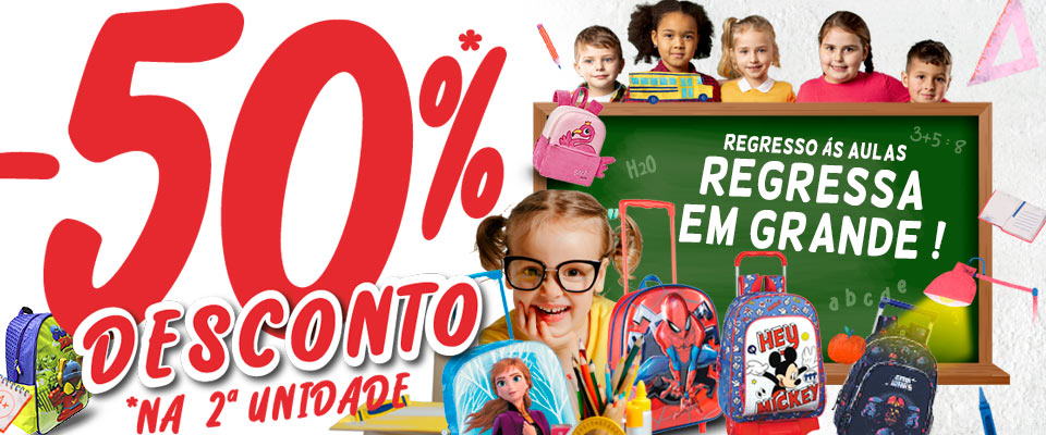 Oferta de 50% da 2ª unidade