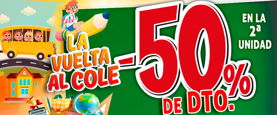 50% descuento 2ª unidad