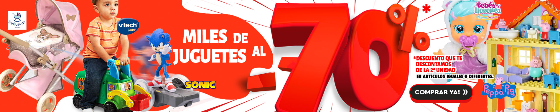 70% descuento 2ª unidad