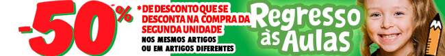 Oferta de 50% da 2ª unidade