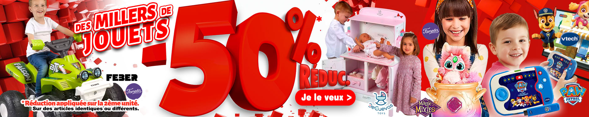 50% de remise sur la deuxiéme unité