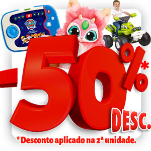 50% de desconto na 2ª unidade