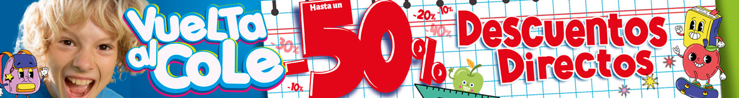 Vuelta al cole Descuentos Directos hasta 50%