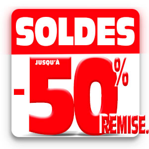 Soldes dans une grand sélection.